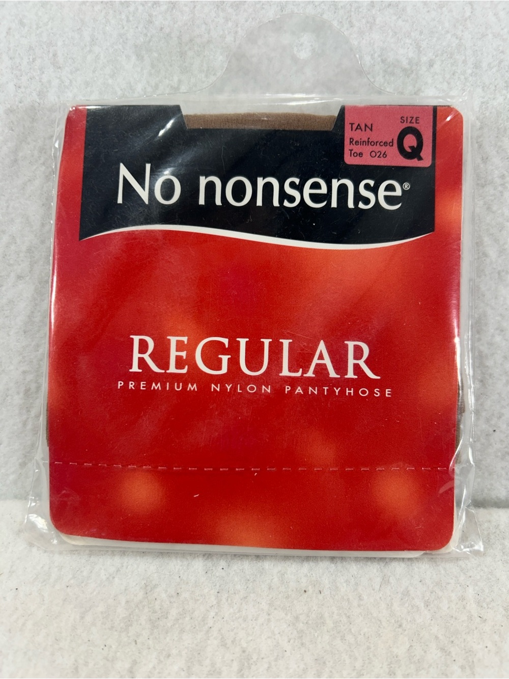 Vintage No Nonsense Regular Pantyhose Size Q Tan Reinforced Toe NOS Sealed